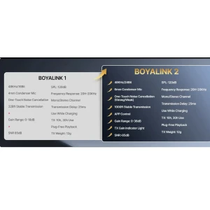میکروفون یقه ای بی سیم بویا مدل BOYALINK 2